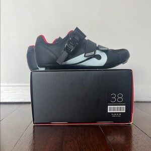 Peloton Black and Red Cycling Shoes